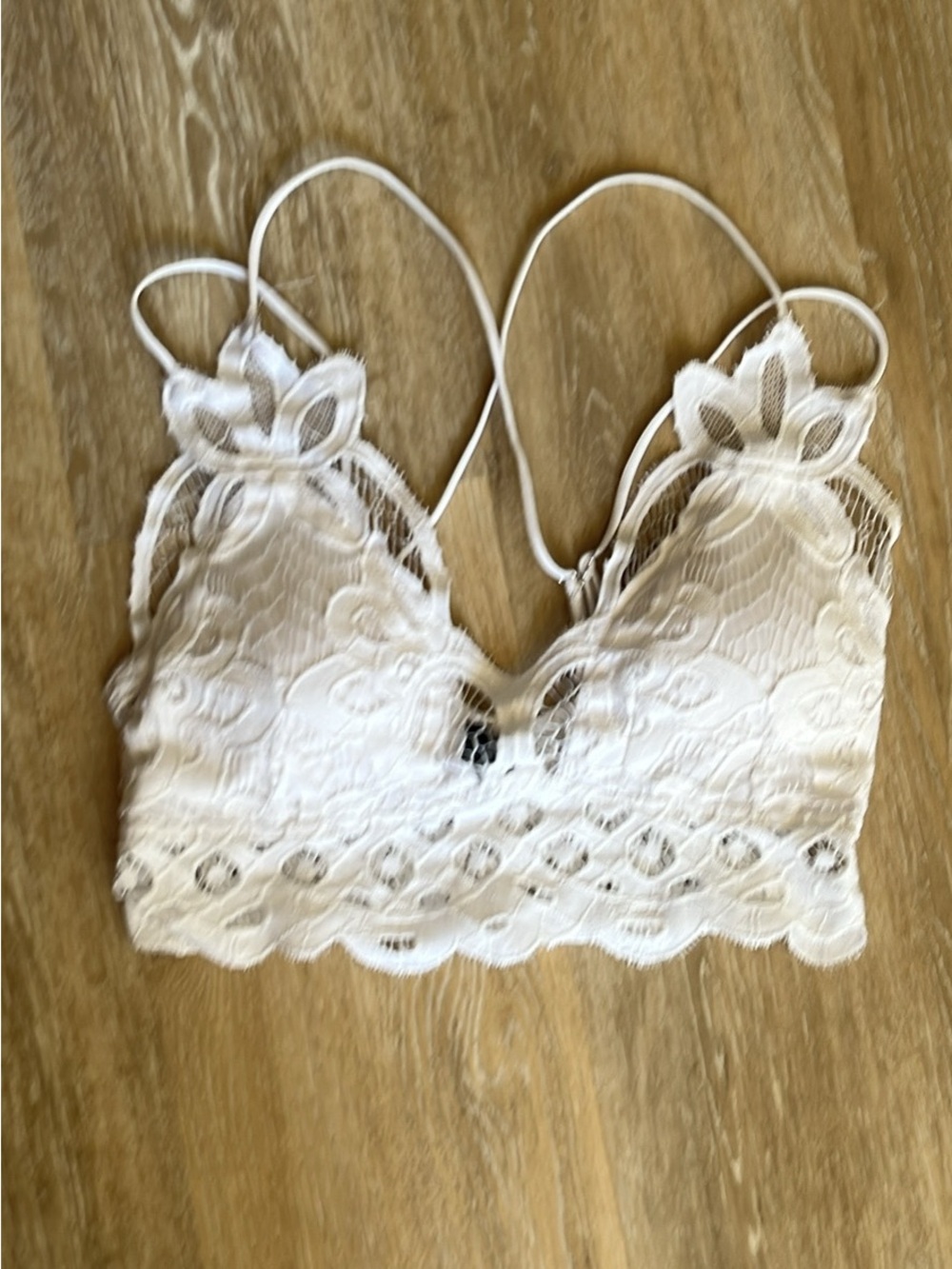 ALYA Lace Bralette Crop Top - White